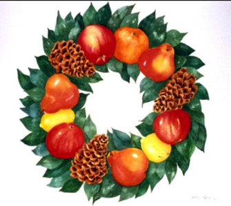 Fruit Wreath (cards)